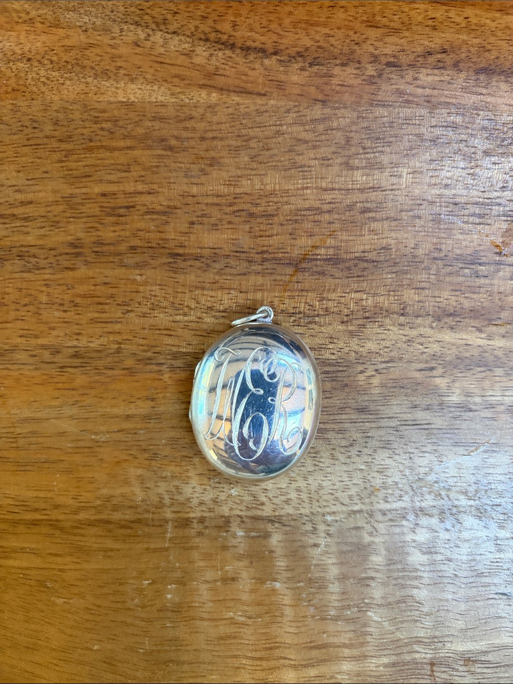 Vintage Tiffany & Co sterling Engraved Oval Silver Locket Pendant